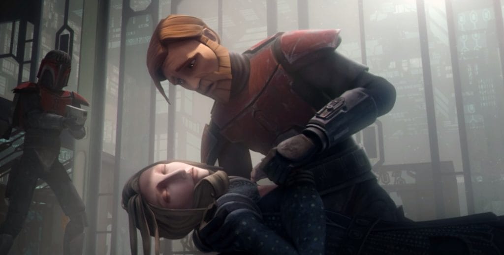 Satine killed by Maul with the darksaber